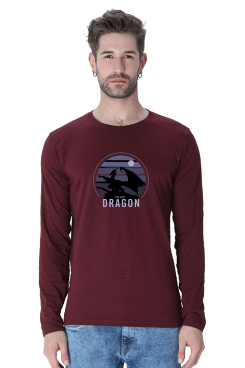 The Last Dragon Maroon Full Sleeve T-Shirt for Men