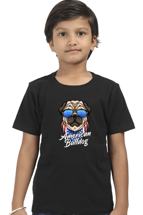American Bulldog Black T-shirt for Boys
