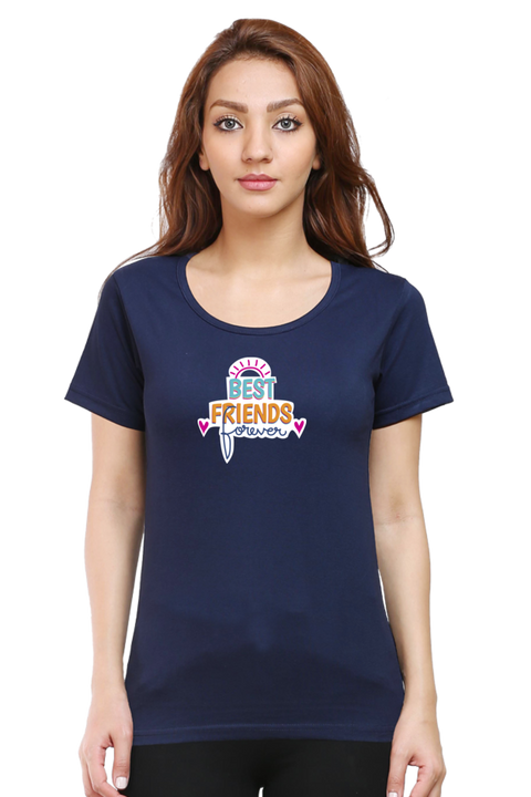 Best Friends Forever T-Shirt for Women - Navy Blue