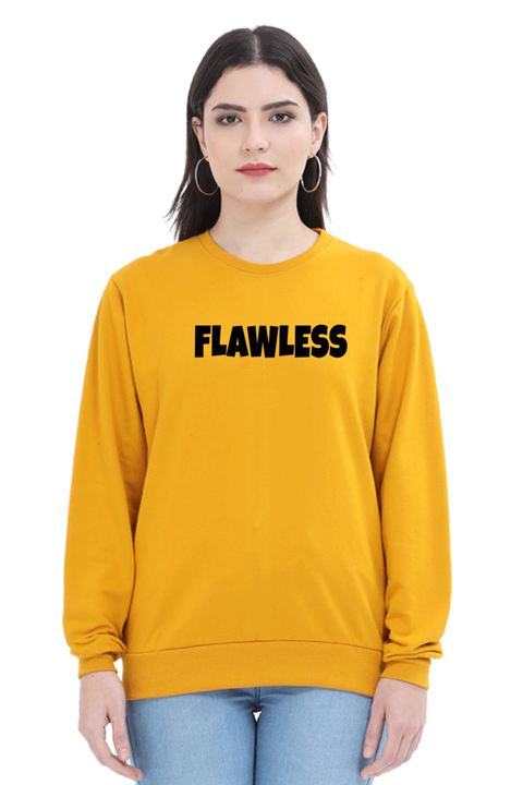 Flawless Black Sweatshirt for Women - Mustard Yellow