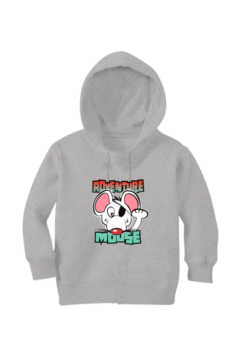 Adventure Mouse Grey Hoodies for Babies & Toddlers