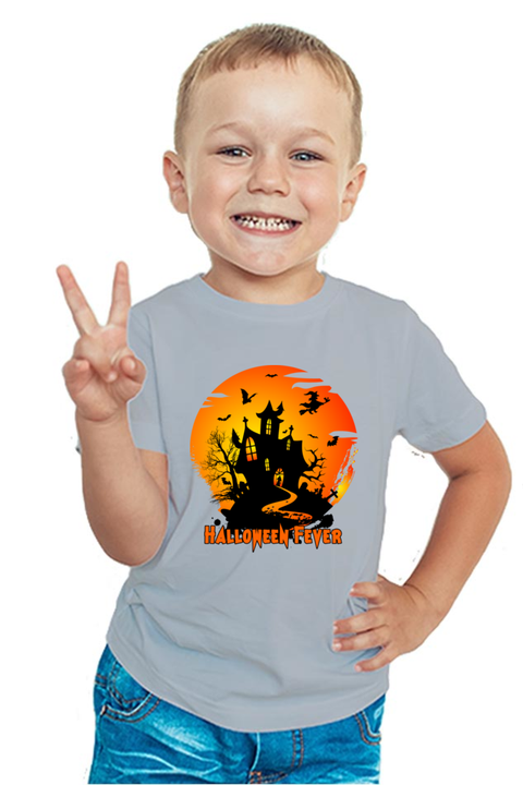 Halloween Fever Grey T-Shirt for Boys