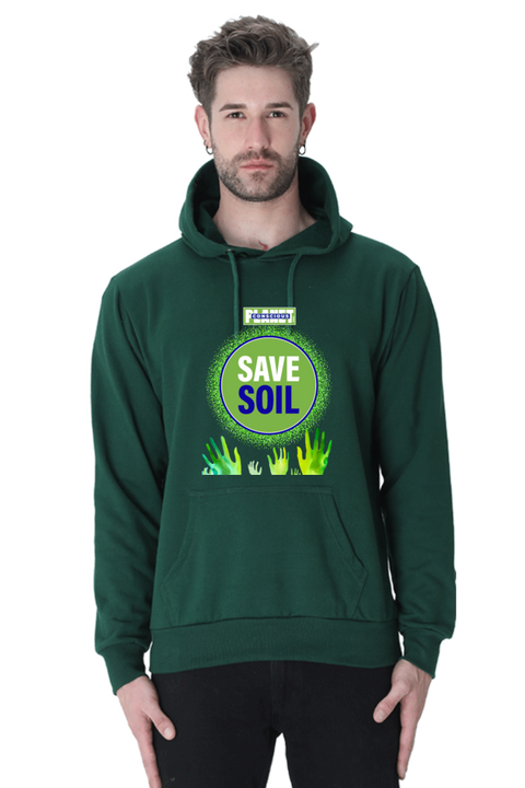 Save Soil Unisex Bottle Green Sweatshirt Hoodies