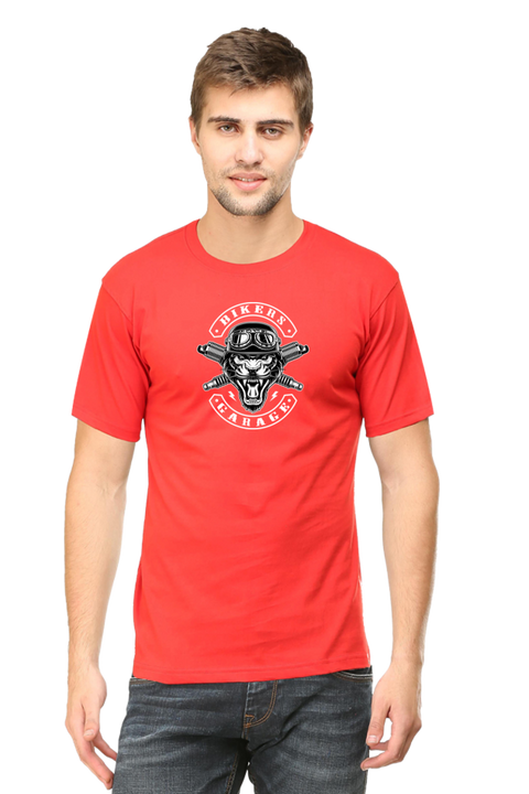Biker's Garage T-shirt for Men - Red