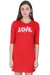 Love Roses Red Long Cotton T-shirt for Women
