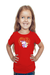 Red Unicorn Heart Glitter T-Shirt for Girls