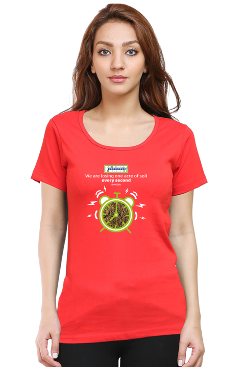 Losing Soil Every Second T-shirt for Women - Red