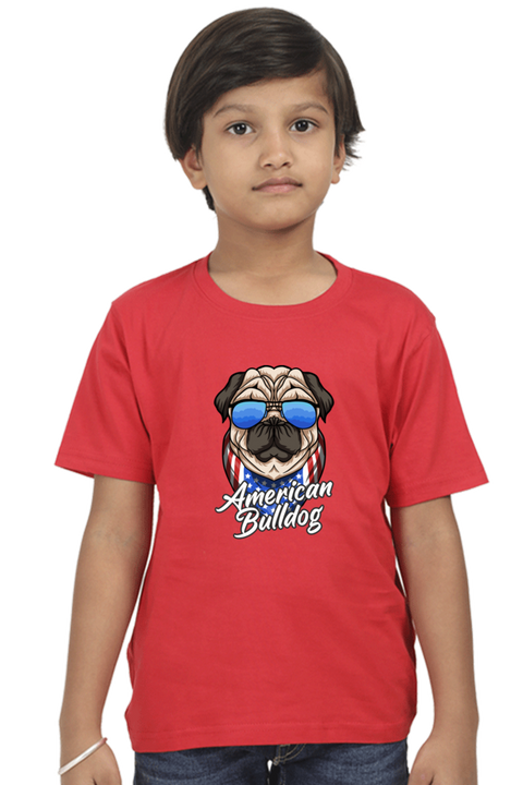 American Bulldog Red T-shirt for Boys