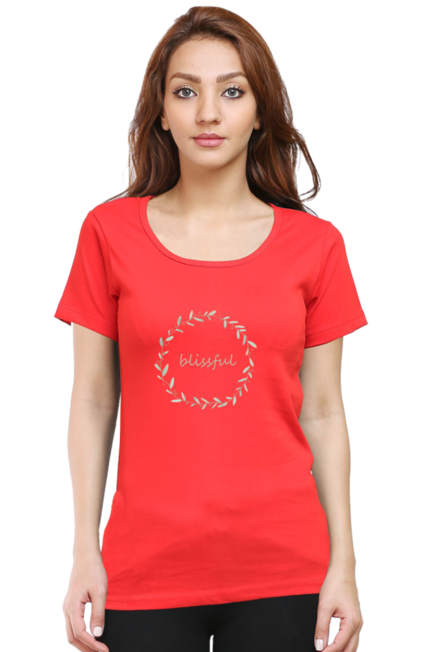 Red Blissful T-Shirt for Women