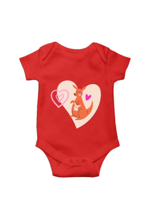 Red Pink Kangaroo Rompers for Baby