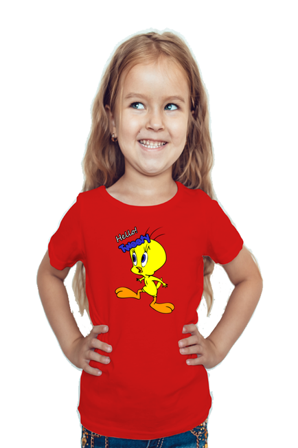Hello Tweety Red Baby Girl's T-Shirt