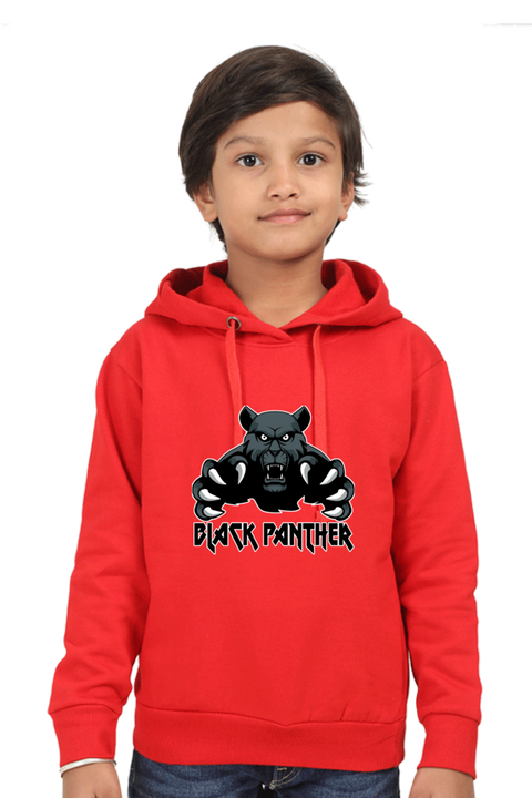 Black Panther Red Kids Hooded Sweatshirt