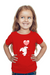 Cute Bunny Hello Red T-Shirt for Girls