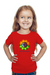India T-Shirt for Girls - Red