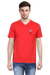 Red Stay Strong V-Neck T-shirt for Men