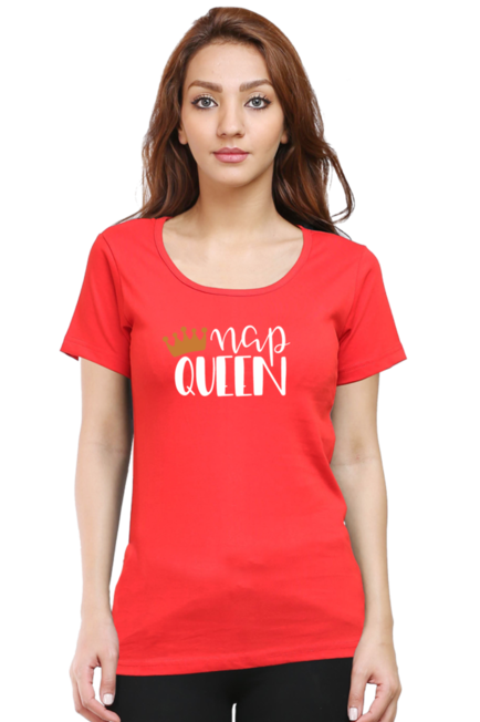 Nap Queen Red T-Shirt for Women