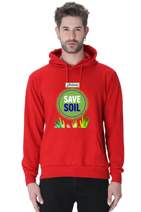 Save Soil Unisex Red Sweatshirt Hoodies