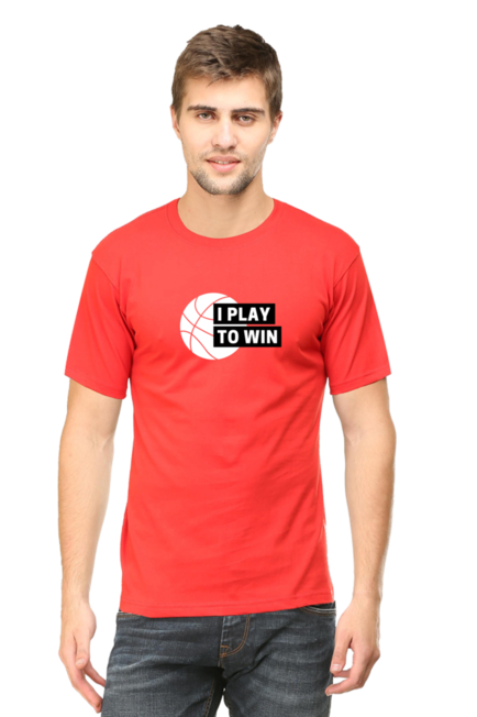 Red I Play to Win T-Shirt for Men