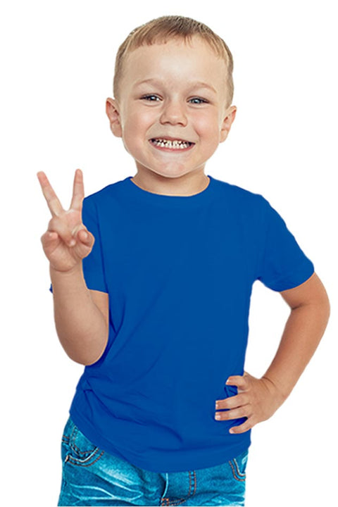 Half Sleeves Royal Blue T-Shirt for Boy's & Baby Boys