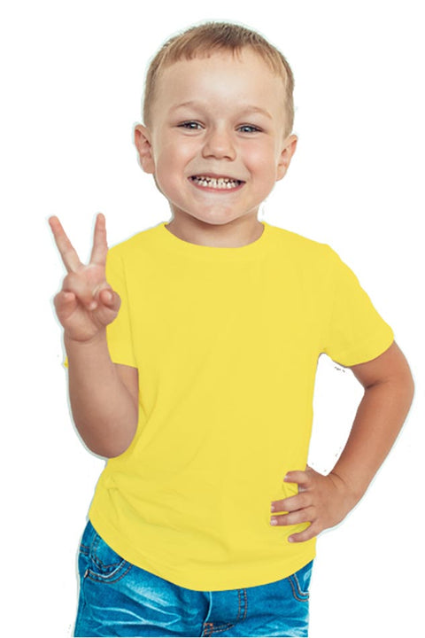 Half Sleeves Yellow T-Shirt for Boy's & Baby Boys