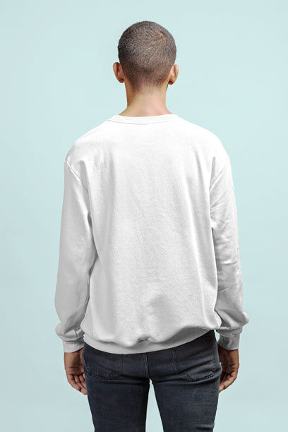 White Sweatshirt for Men Back