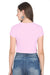 Light Baby Pink Crop Top for Women and Girls Back