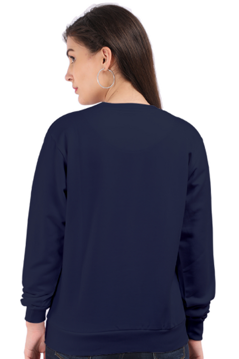 Navy Blue Sweatshirt for Women - back