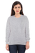 Grey Melange Sweatshirt for Women - Front