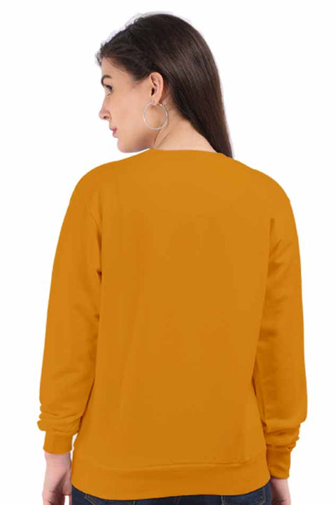Mustard Yellow Sweatshirt for Women - Back