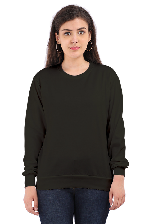 Black Sweatshirt for Women - Front