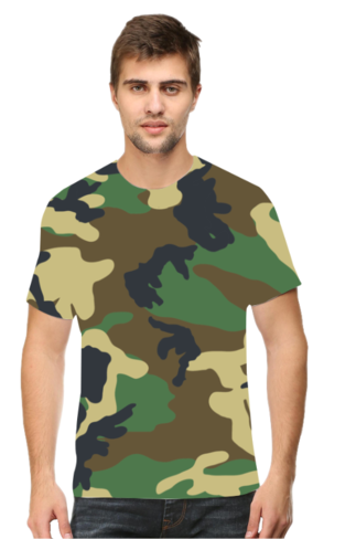 Army Camouflage All Over Printed T-shirt for Men