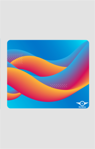 Colourful Waves Mouse Pad for Computers and Laptops