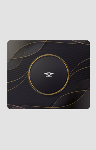 Black and Gold Mouse Pad for Computers and Laptops