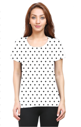 All Over Print Cross and Knot T-shirt for Women