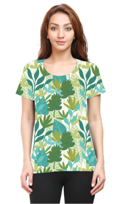 Tropical Leaves Beach T-shirt for Women