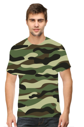Green Army Camouflage T-shirt for Men