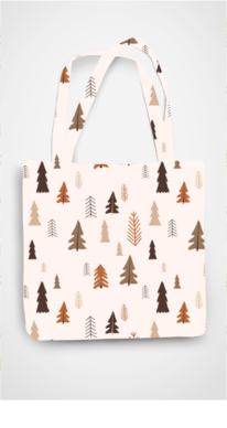 Winter Christmas Trees Tote Bags