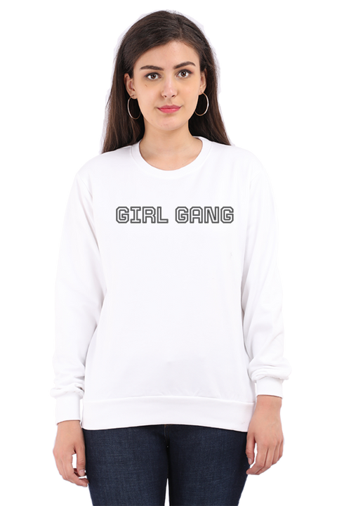 Girl Gang Sweatshirt for Women - White