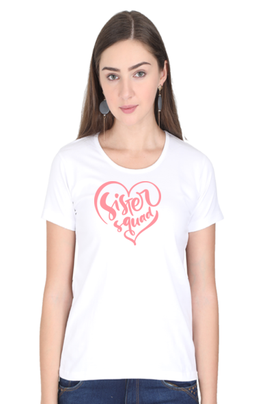 Raksha Bandhan Sister Squad White T-Shirt for Women