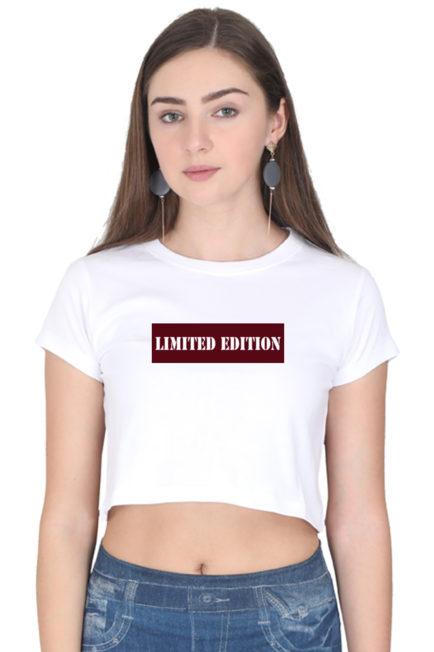 White Limited Edition Women Crop Top