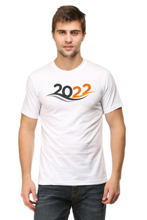 New Year 2022 Oversized T-shirt for Men -White