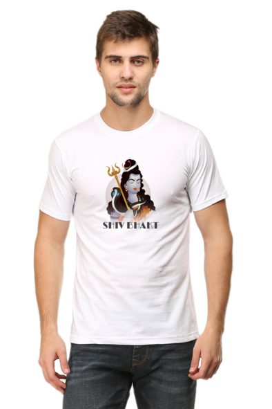 Shiv Bhakt White T-Shirt for Men