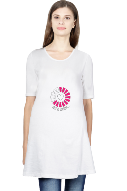 Love is Loading White Maternity T-Shirt for Women