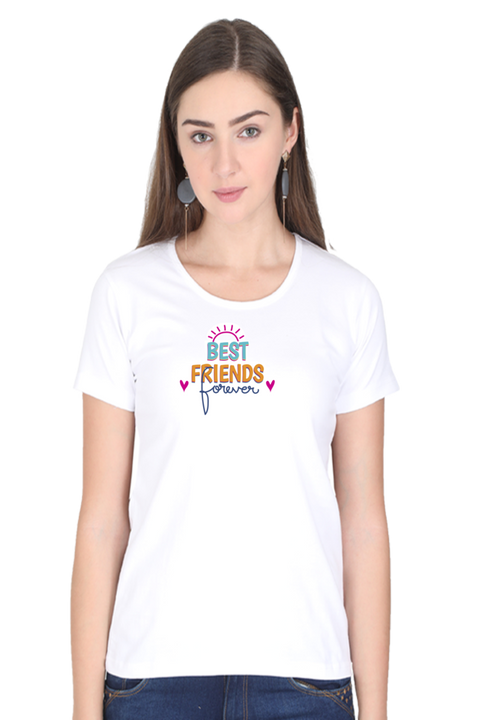 Best Friends Forever T-Shirt for Women - White