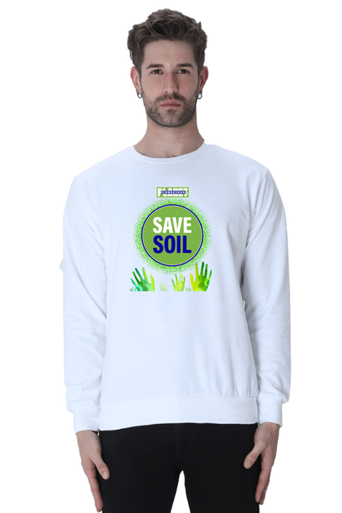 Save Soil White Sweatshirt for Men & Women