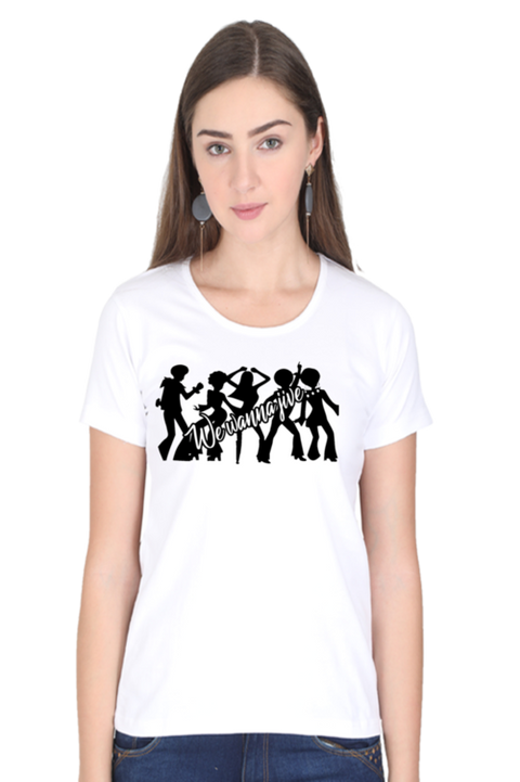 White We Wanna Jive T-Shirt for Women