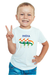 Triple Indian Flag T-shirt for Boys - White