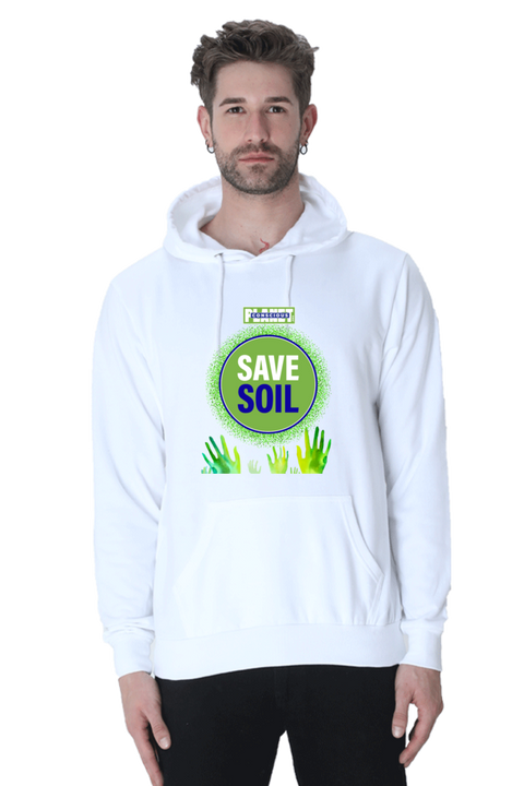Save Soil Unisex White Sweatshirt Hoodies