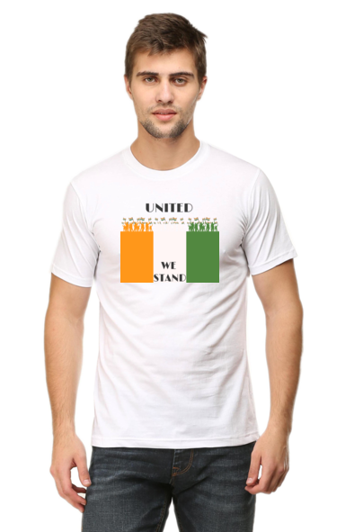 United We Stand White T-Shirt for Men