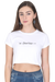 White Fearless Crop Top for Women
